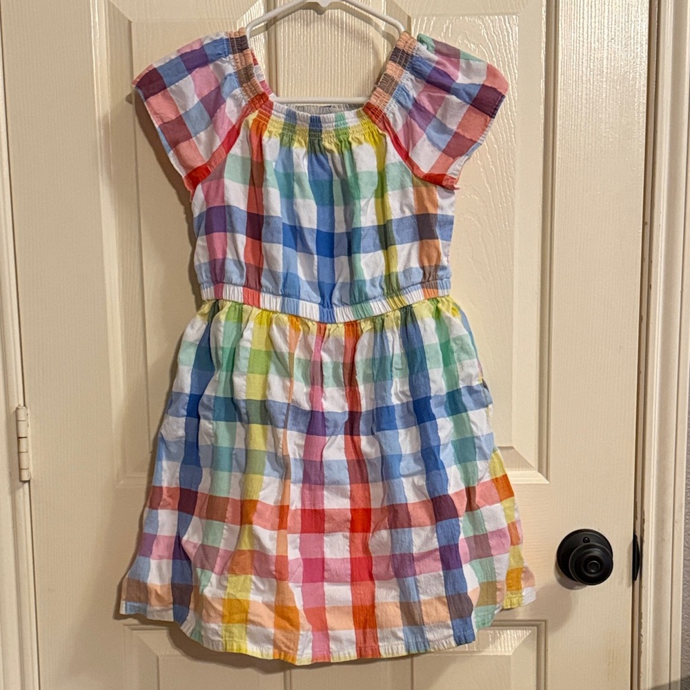 Primary Multicolor Checkered Kids Dress sz 12